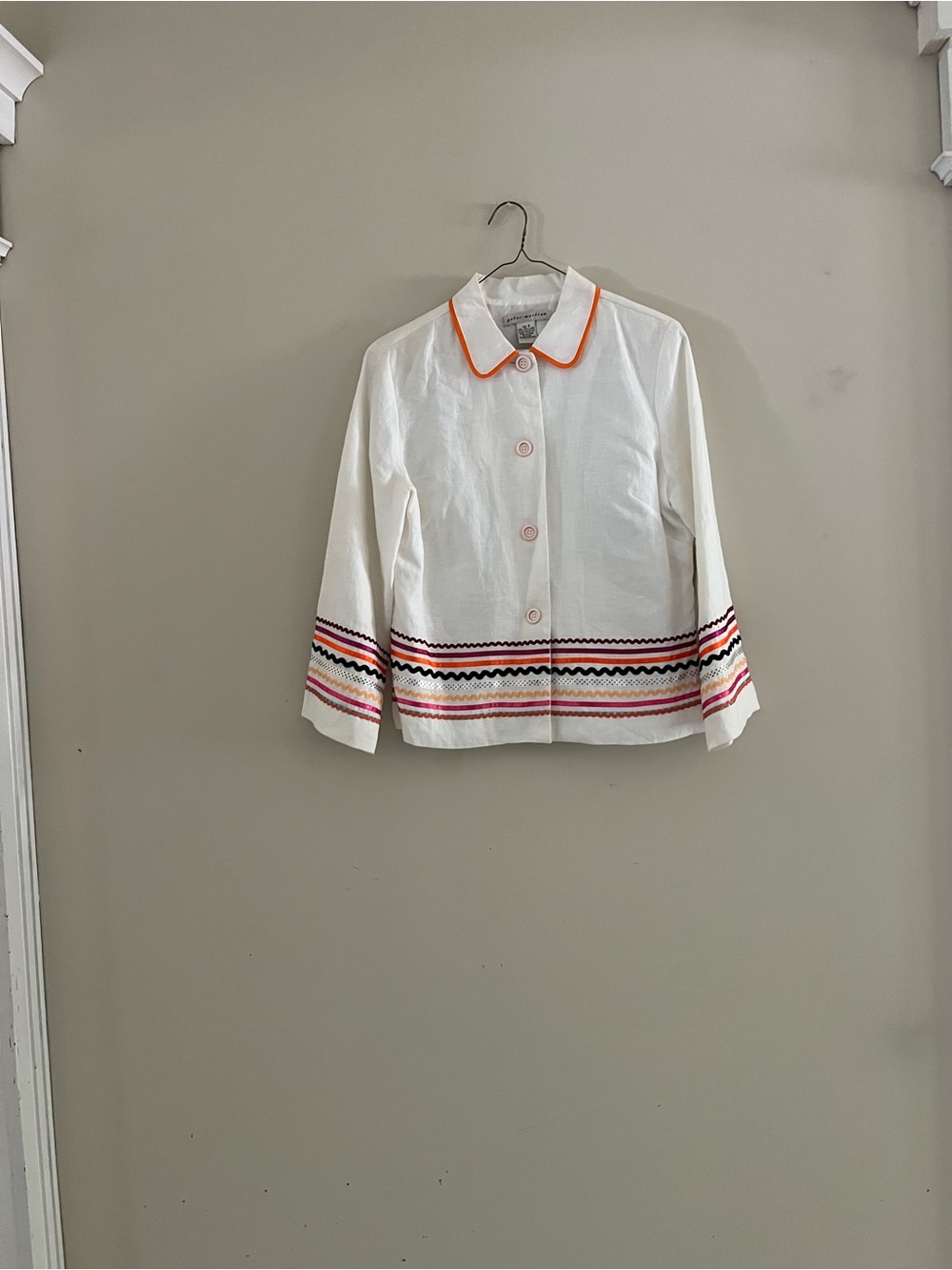 1970’s Vintage Peter Martin size 8 Peasant Boho embroidered multicolored jacket